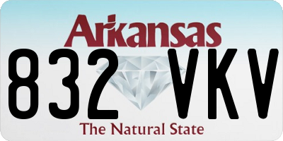 AR license plate 832VKV