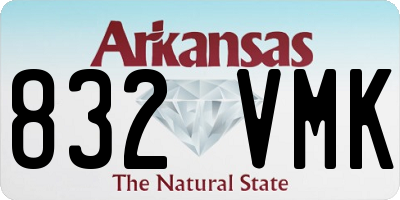 AR license plate 832VMK