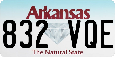 AR license plate 832VQE