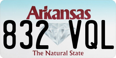 AR license plate 832VQL