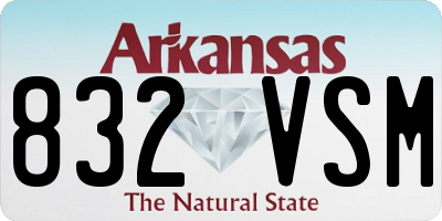 AR license plate 832VSM