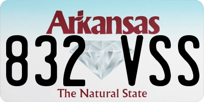 AR license plate 832VSS