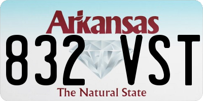 AR license plate 832VST