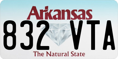 AR license plate 832VTA