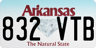 AR license plate 832VTB