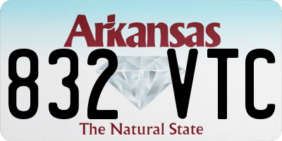 AR license plate 832VTC