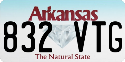 AR license plate 832VTG