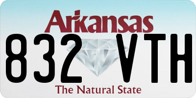 AR license plate 832VTH
