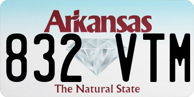 AR license plate 832VTM