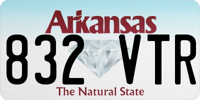AR license plate 832VTR