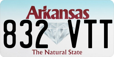 AR license plate 832VTT