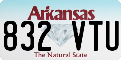 AR license plate 832VTU