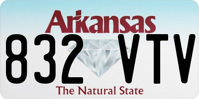 AR license plate 832VTV