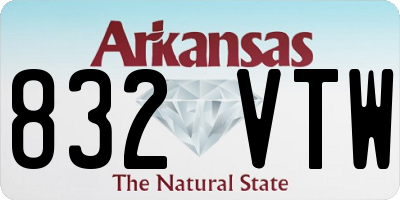 AR license plate 832VTW