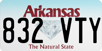 AR license plate 832VTY