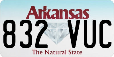 AR license plate 832VUC