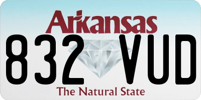 AR license plate 832VUD