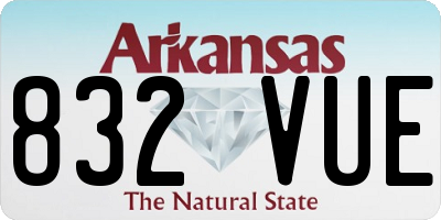 AR license plate 832VUE