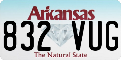 AR license plate 832VUG