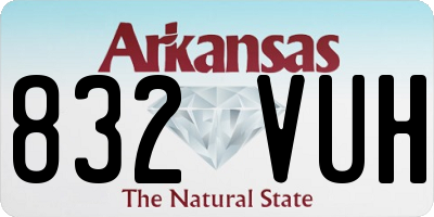 AR license plate 832VUH