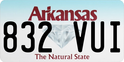 AR license plate 832VUI