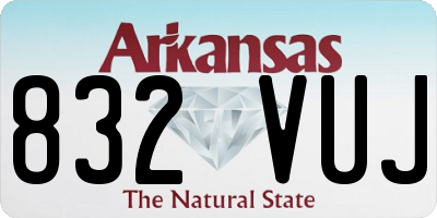 AR license plate 832VUJ