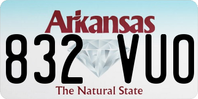 AR license plate 832VUO