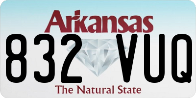AR license plate 832VUQ