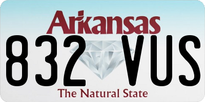 AR license plate 832VUS