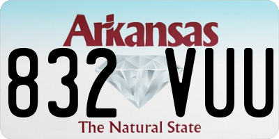 AR license plate 832VUU