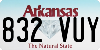 AR license plate 832VUY