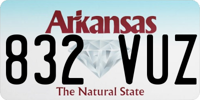AR license plate 832VUZ