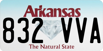 AR license plate 832VVA