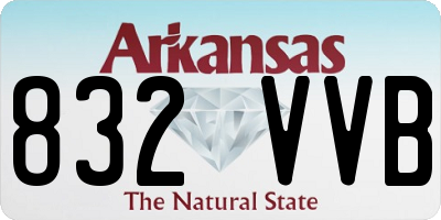 AR license plate 832VVB
