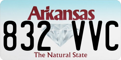 AR license plate 832VVC