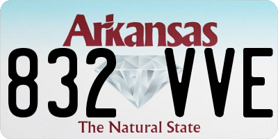 AR license plate 832VVE