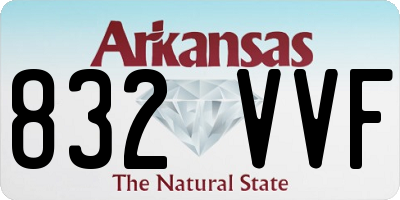 AR license plate 832VVF