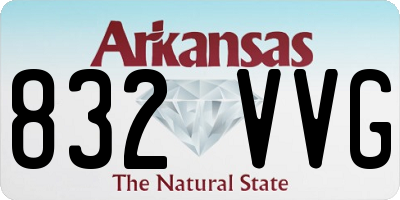 AR license plate 832VVG