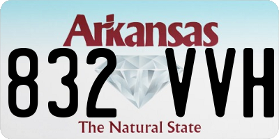 AR license plate 832VVH