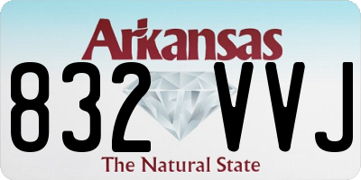 AR license plate 832VVJ