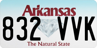 AR license plate 832VVK