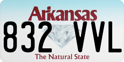 AR license plate 832VVL