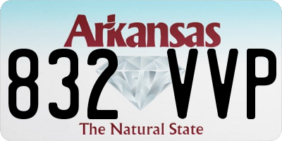 AR license plate 832VVP