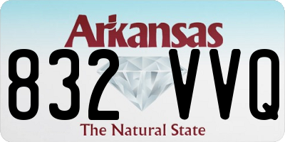 AR license plate 832VVQ