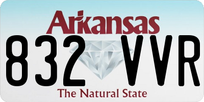 AR license plate 832VVR