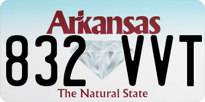 AR license plate 832VVT