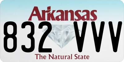 AR license plate 832VVV