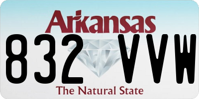 AR license plate 832VVW