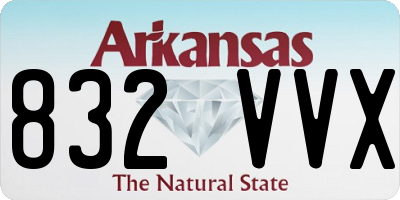 AR license plate 832VVX