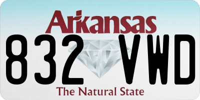 AR license plate 832VWD